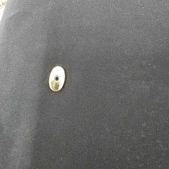 Vintage 70s Gucci Blondie GG Canvas Purse Clutch Brass Chain Made in Italy Black - Picture 7 of 14